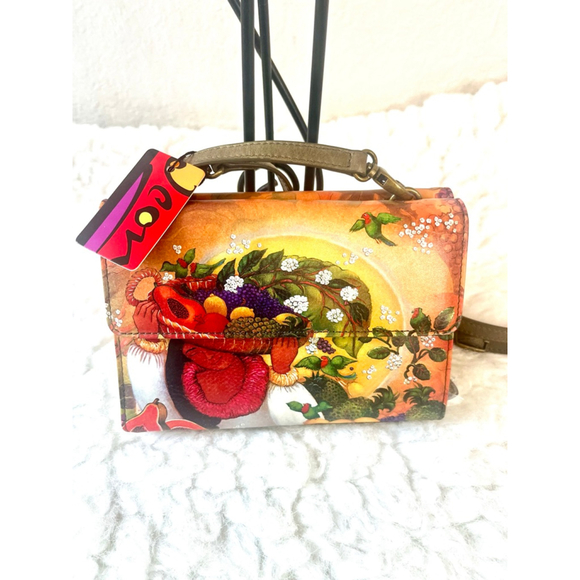 NWT Jeon Los Angeles by Icon hand-painted leather crossbody bag - Picture 1 of 11